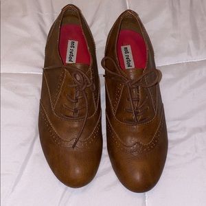 Brown faux leather shoes